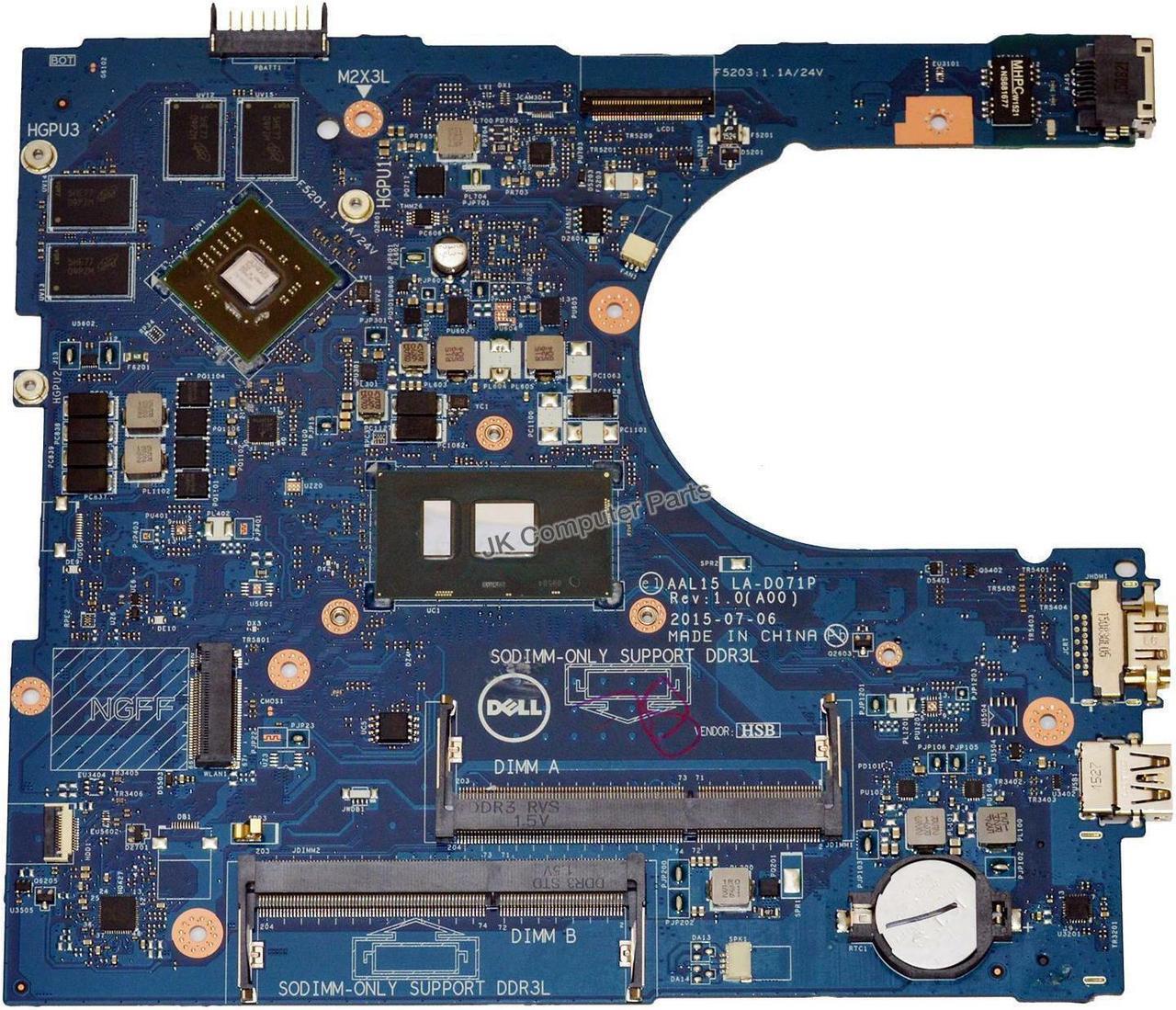 Alt view image 5 of 11 - Dell OEM Inspiron 5559 17 5759 System Board AMD Radeon  Motherboard F1J0W