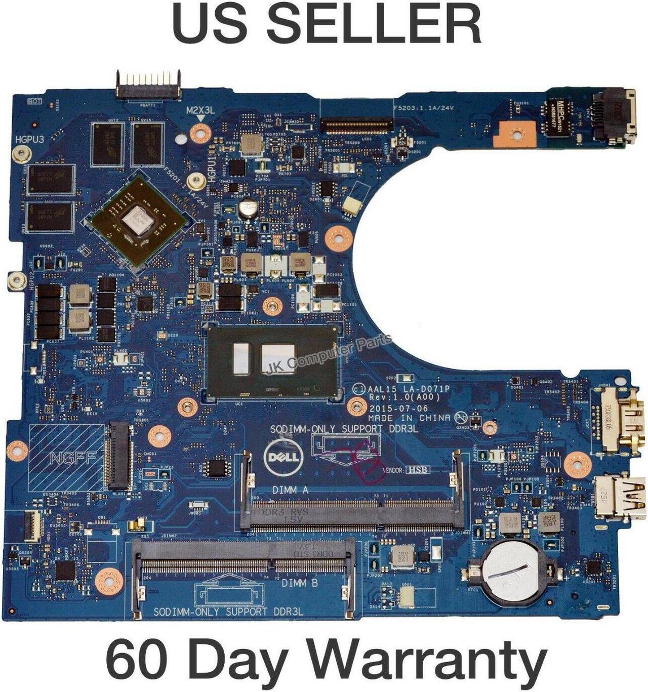 Alt view image 4 of 11 - Dell OEM Inspiron 5559 17 5759 System Board AMD Radeon  Motherboard F1J0W