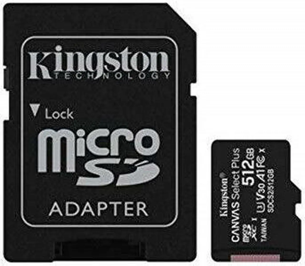 Main image of Kingston Canvas Select Plus 512GB Micro SD Card and Adapter SDCS2/512GB