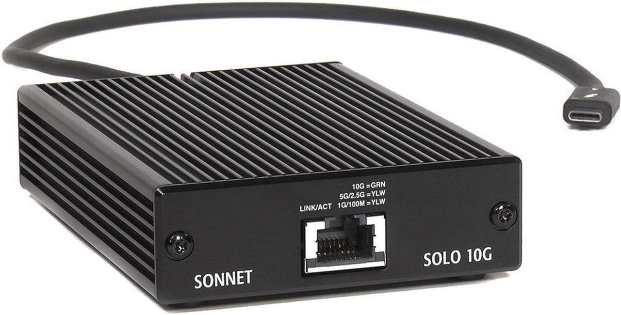 Sonnet Solo 10G Thunderbolt 3 to 10 Gigabit Ethernet Adapter with NBASE-T Support