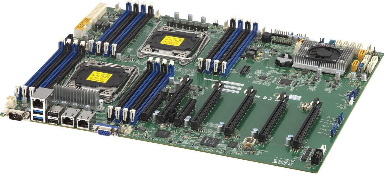 Alt view image 3 of 7 - Supermicro MBD-X10DRG-Q-B Supermicro X10DRG-Q Server Motherboard - Intel C612 Chipset - Socket LGA 2011-v3 - 1 x Bulk Pack - Proprietary Form Factor - 2 x Processor Support - 512 GB DDR4 SDRAM Maximum