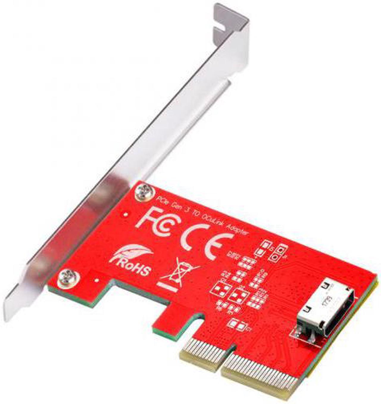 Chenyang SF-022 PCI-E 3.0 Express 4.0 x4 to Oculink Internal SFF-8612 SFF-8611 Host Adapter for PCIe SSD with Bracket