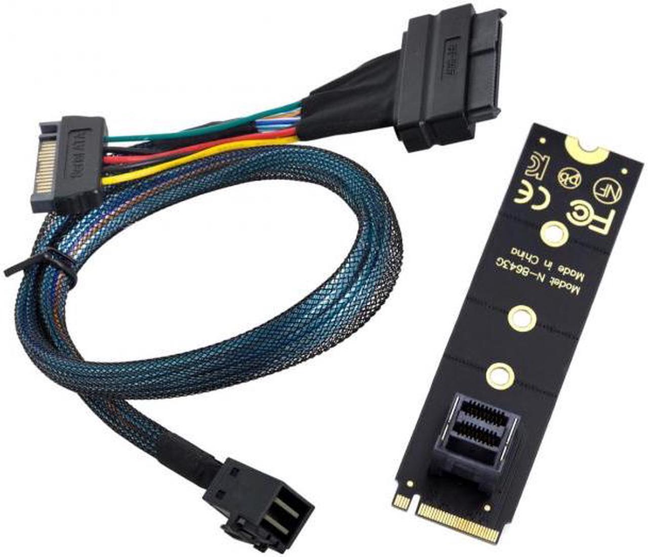 Alt view image 3 of 7 - Xiwai 22X80mm 2280 M.2 SFF-8643 Card and U.2 U2 SFF-8639 NVME PCIe SSD Cable PCI-E 3.0 4.0 for Mainboard SSD