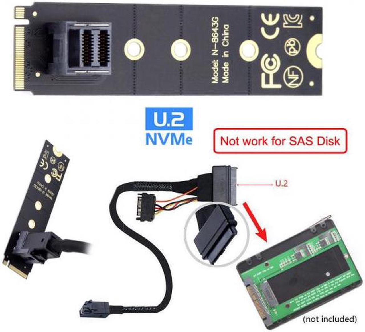 Alt view image 7 of 7 - Xiwai 22X80mm 2280 M.2 SFF-8643 Card and U.2 U2 SFF-8639 NVME PCIe SSD Cable PCI-E 3.0 4.0 for Mainboard SSD