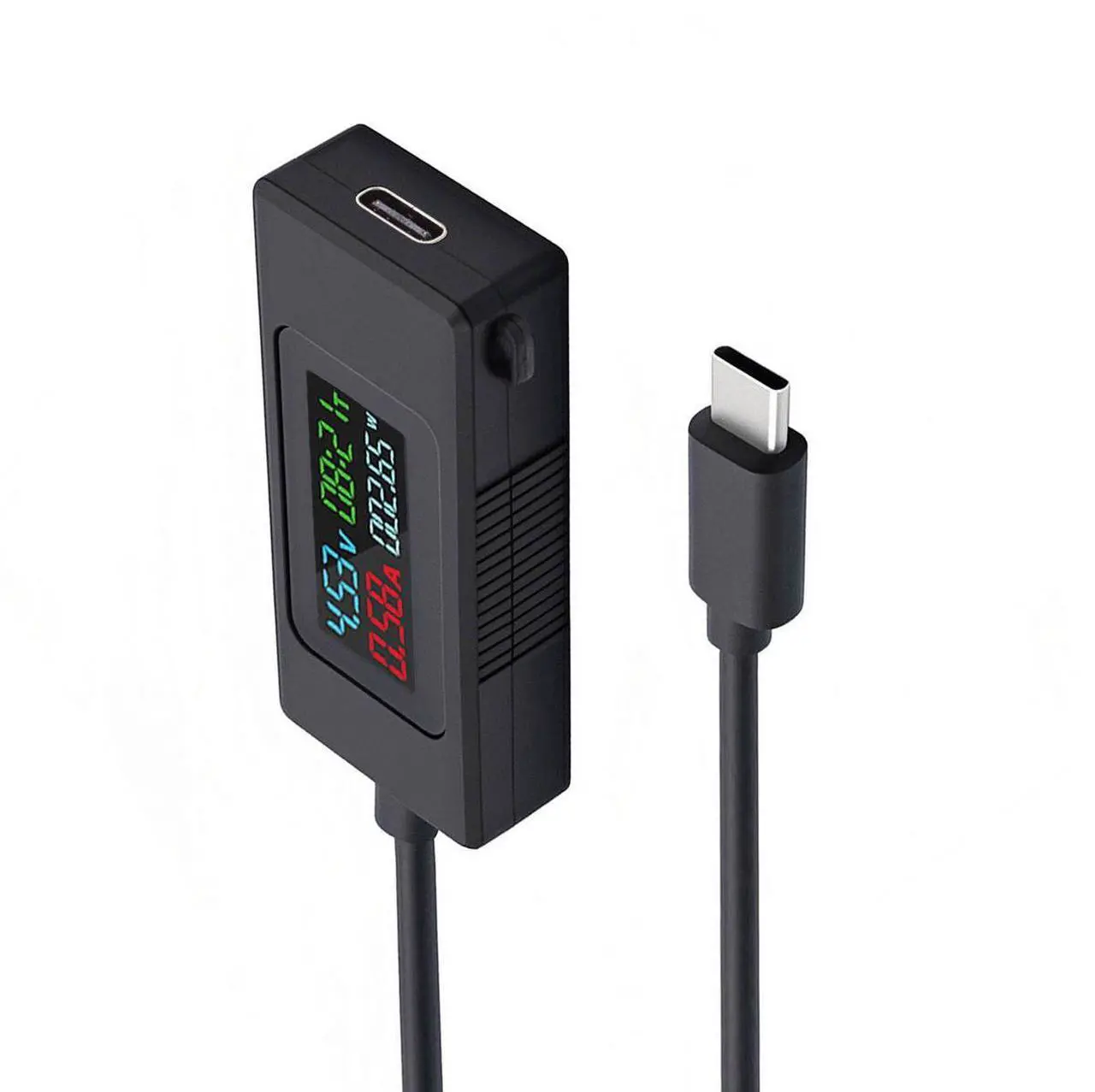 Main image of Xiwai Type-C Voltage Current Power Capacity, Working Time Ammeter Voltmeter USB Cable Charger Detector USB-C Tester 4-30V 0-6.5A Digital Multimeter