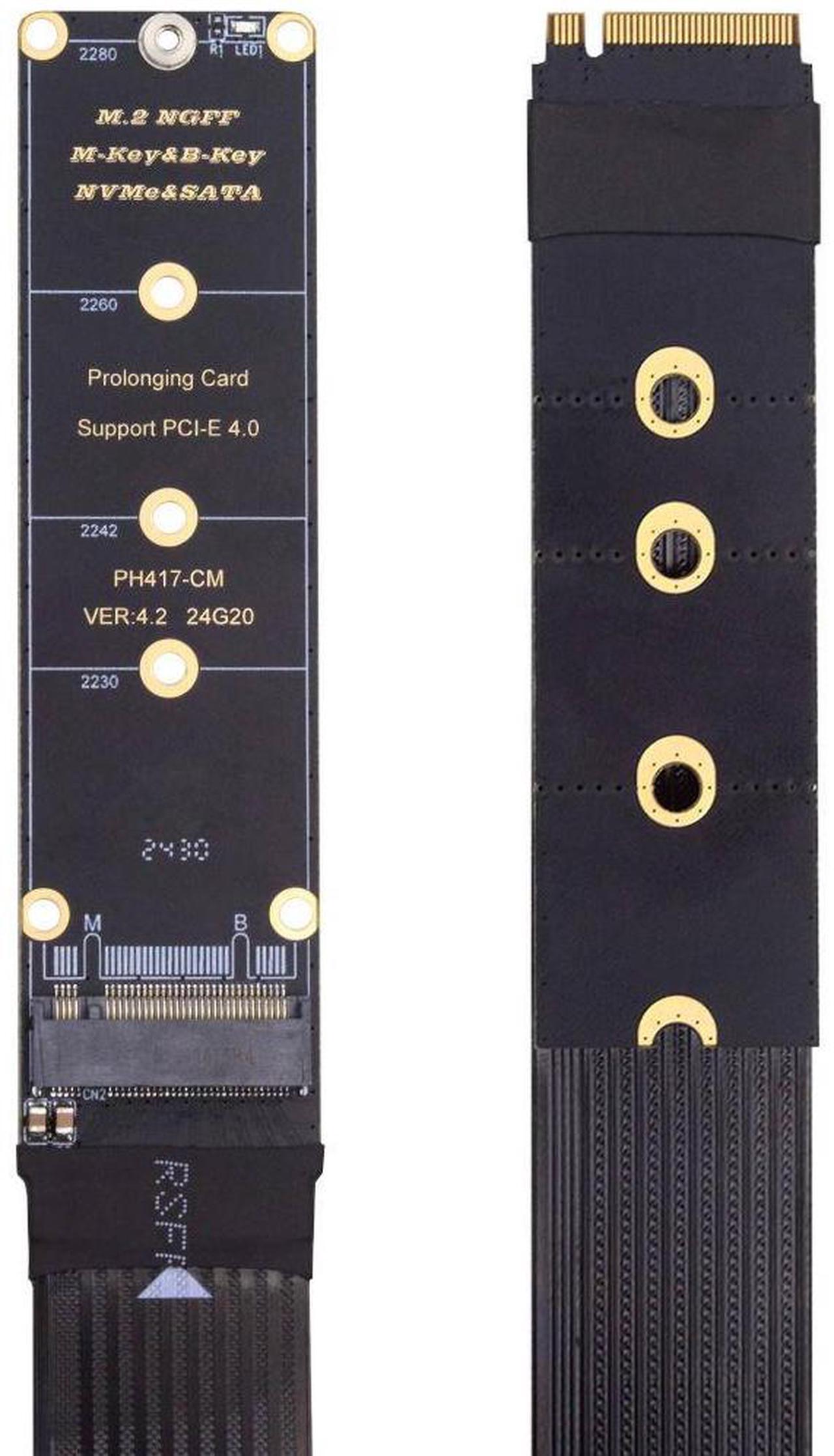 Main image of Xiwai NGFF M-Key NVME Male to Female Extension PCI Express Cable 30cm PCI-E 4.0 for Mainboard SSD 2230/2242/2260/2280