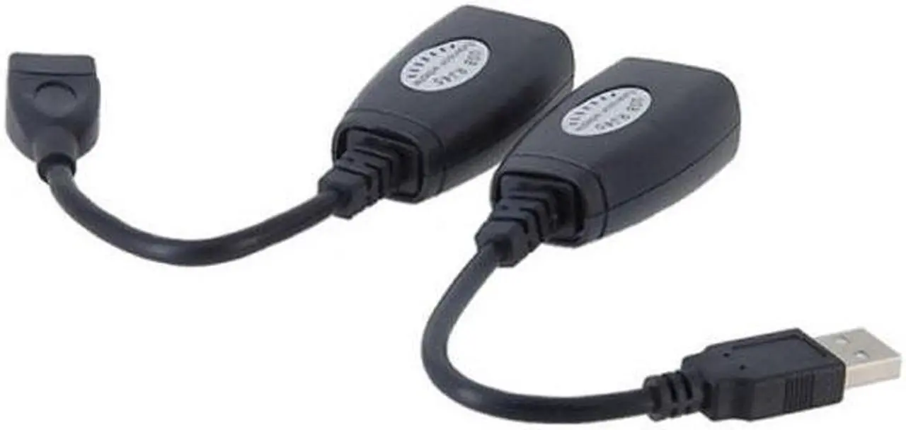 Alt view image 2 of 7 - KAIBOXIXI USB Keyboard Mouse Over RJ45 CAT5E CAT6 Cable Extension Extender Cable Adapter