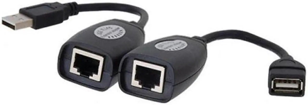 Alt view image 3 of 7 - KAIBOXIXI USB Keyboard Mouse Over RJ45 CAT5E CAT6 Cable Extension Extender Cable Adapter