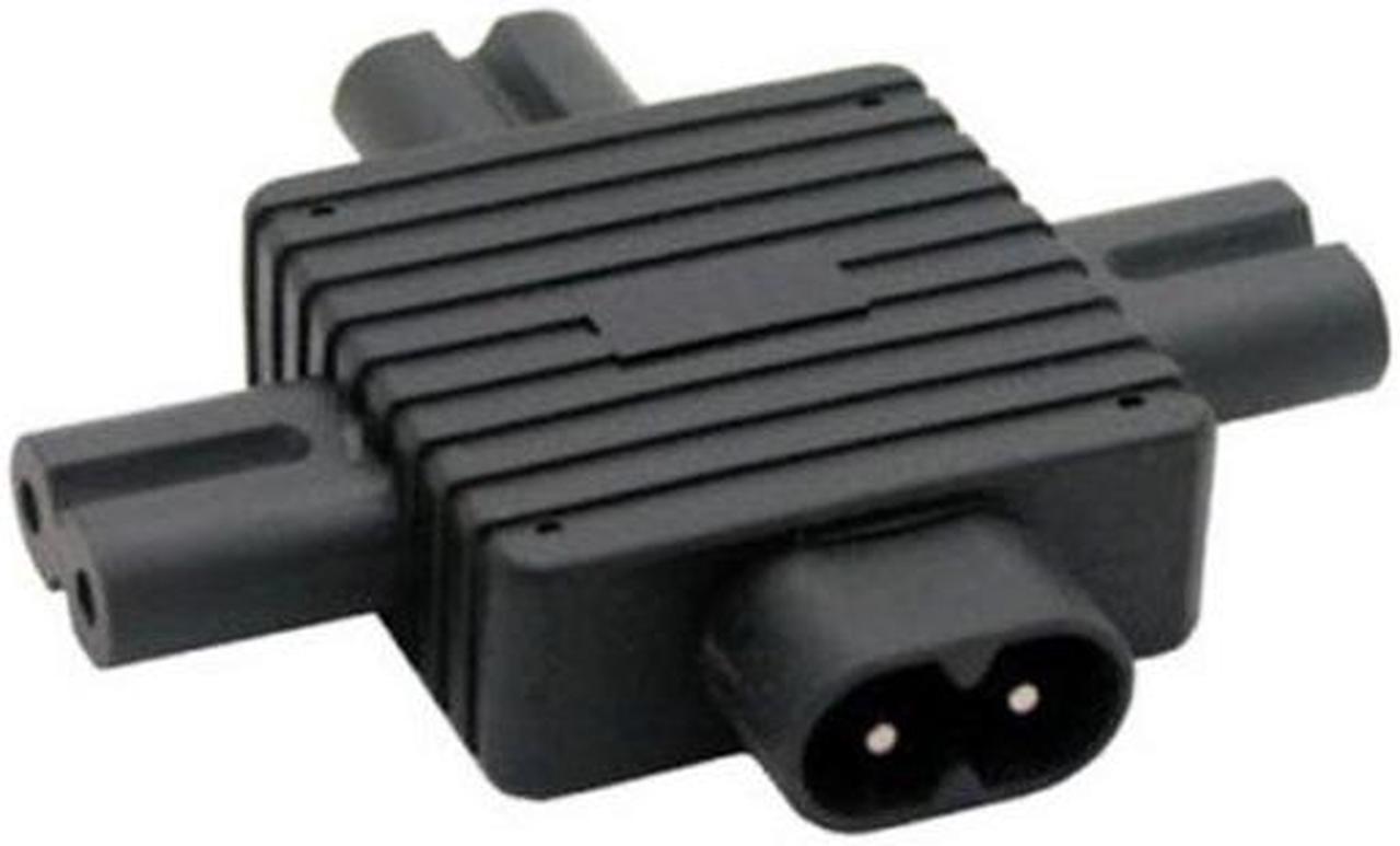 Chenyang PW-040 IEC 320 Figure 8 C8 Male to 3X Female C7 Splitter Power Adapter for Power Supply 1 in 3 out