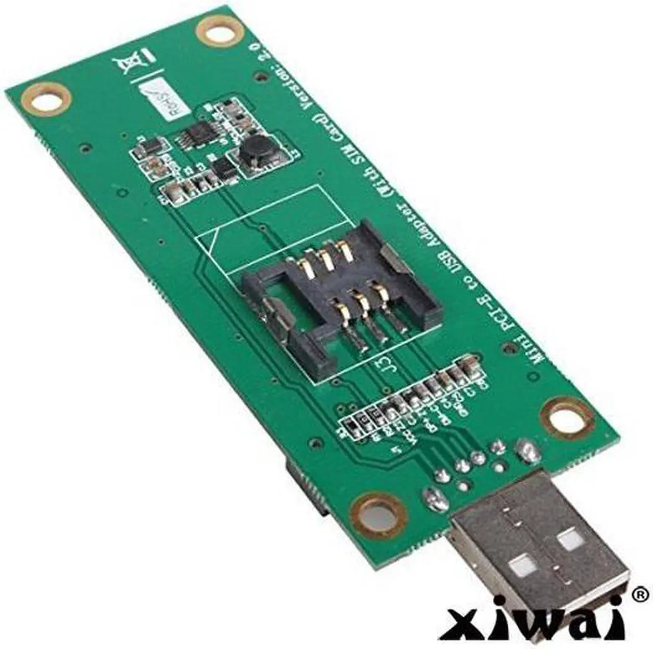 Alt view image 4 of 5 - Xiwai Mini PCI-E Wireless WWAN to USB Adapter Card with SIM Card Slot Module Testing Tools
