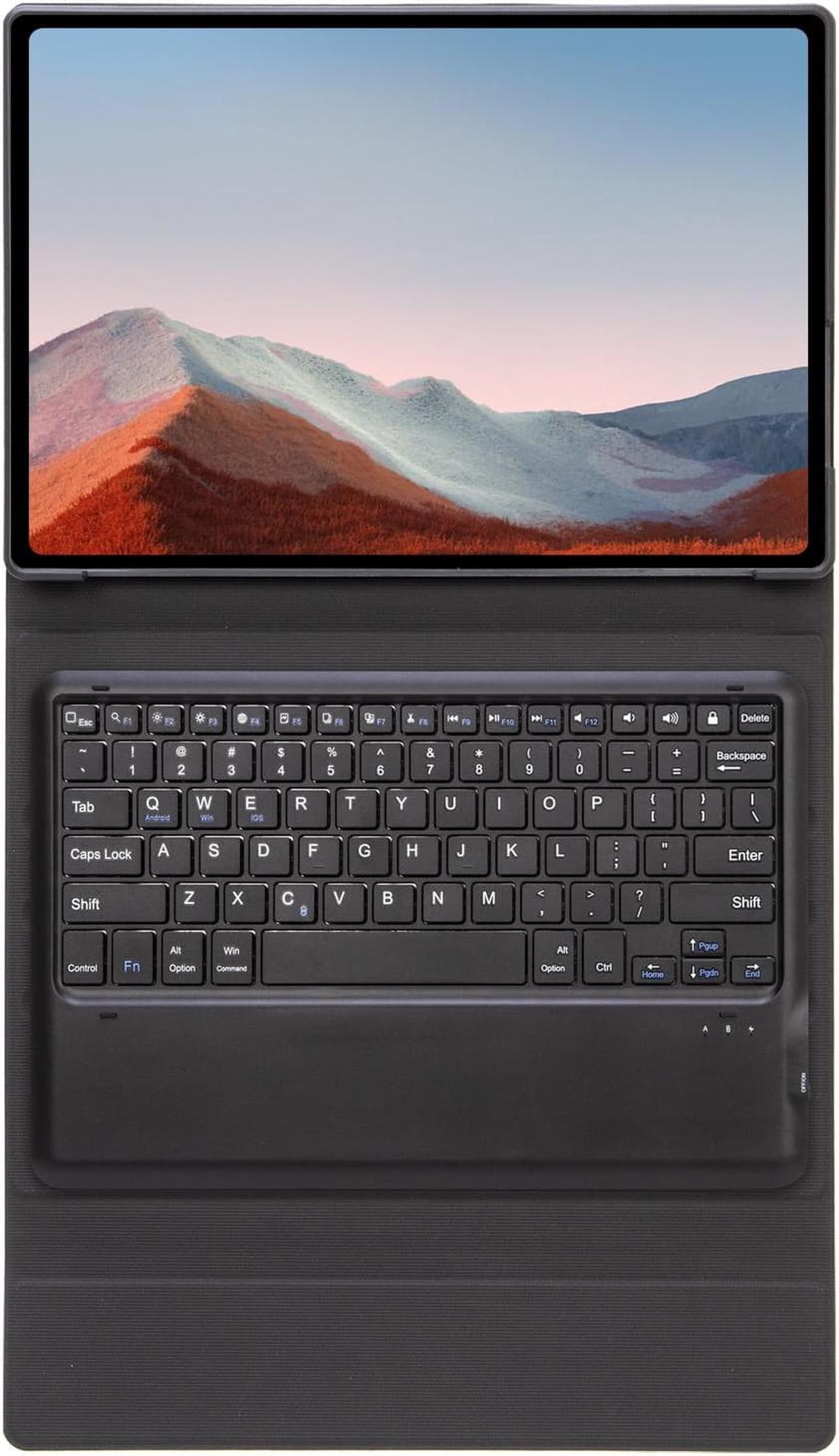 Alt view image 3 of 7 - SF109 Tree Texture Bluetooth Keyboard Leather Case For Microsoft Surface Pro 4 / 5 / 6 / 7(Black +
