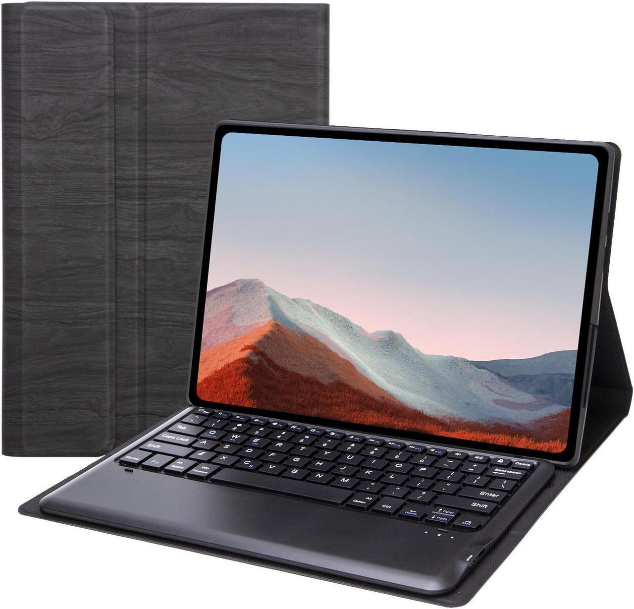 Main image of SF109 Tree Texture Bluetooth Keyboard Leather Case For Microsoft Surface Pro 4 / 5 / 6 / 7(Black +