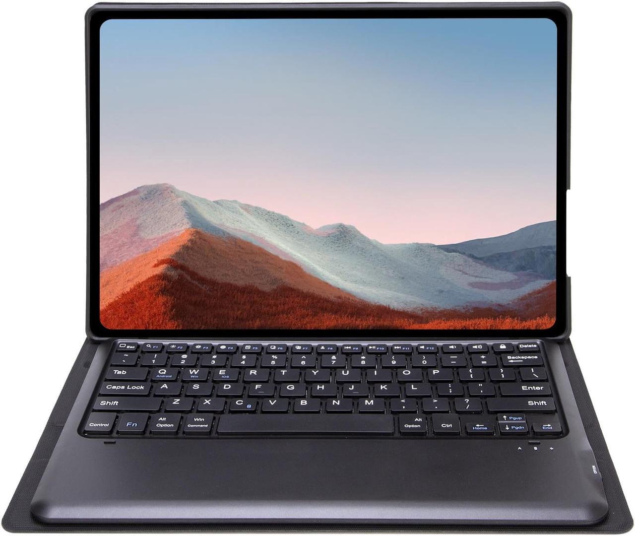Alt view image 4 of 7 - SF109 Tree Texture Bluetooth Keyboard Leather Case For Microsoft Surface Pro 4 / 5 / 6 / 7(Black +