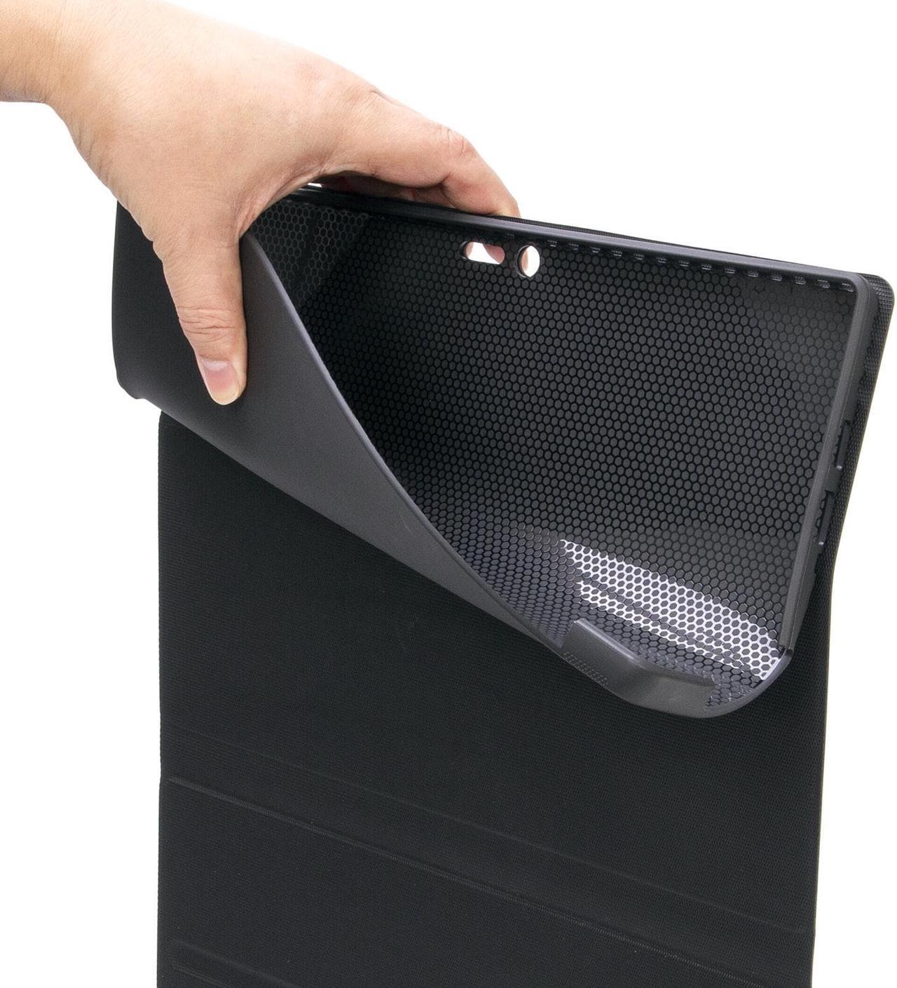 Alt view image 7 of 7 - SF109 Tree Texture Bluetooth Keyboard Leather Case For Microsoft Surface Pro 4 / 5 / 6 / 7(Black +