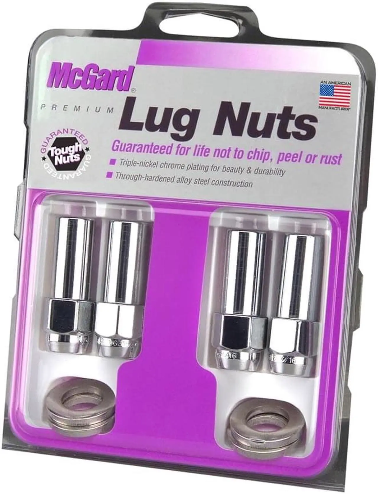 Alt view image 6 of 11 - McGard 63016 Chrome Extra Long 1.365" Shank Style Lug Nut Set (M12 x 1.5)