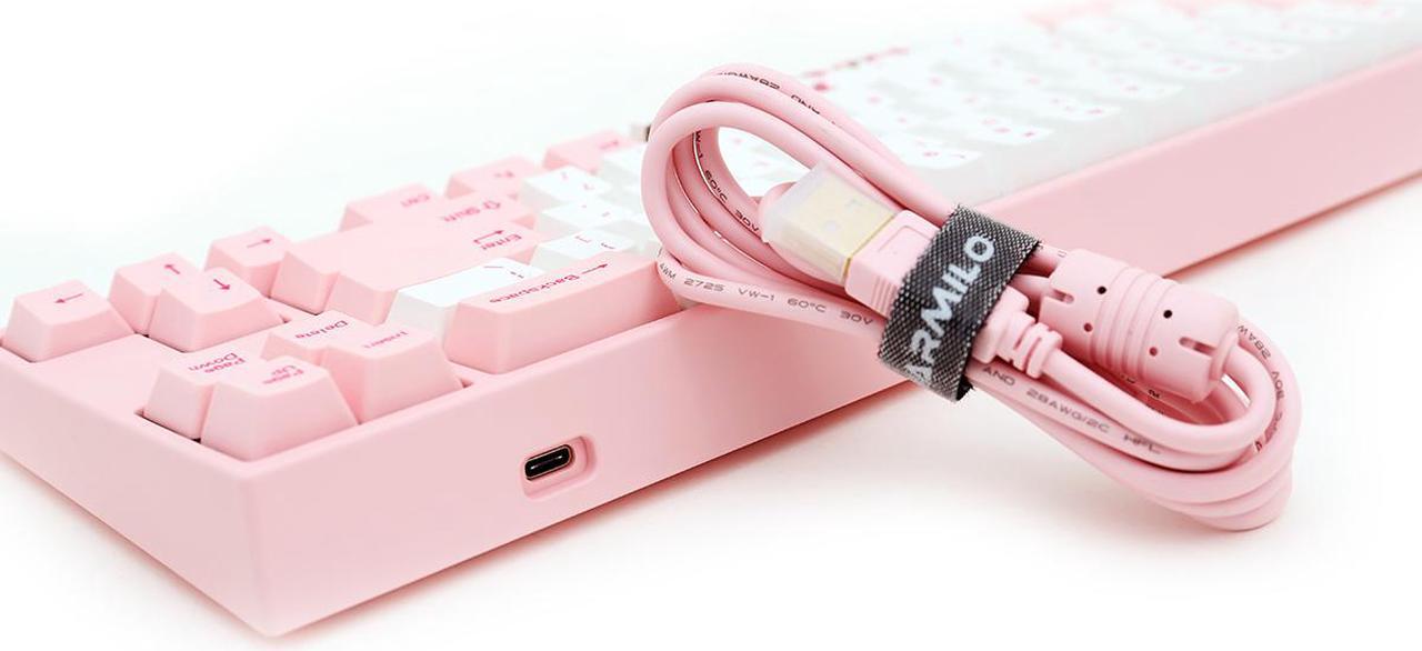 Alt view image 7 of 7 - Ducky X Varmilo MIYA Pro Sakura Pink 65% Dye Sub PBT Mechanical Gaming Keyboard