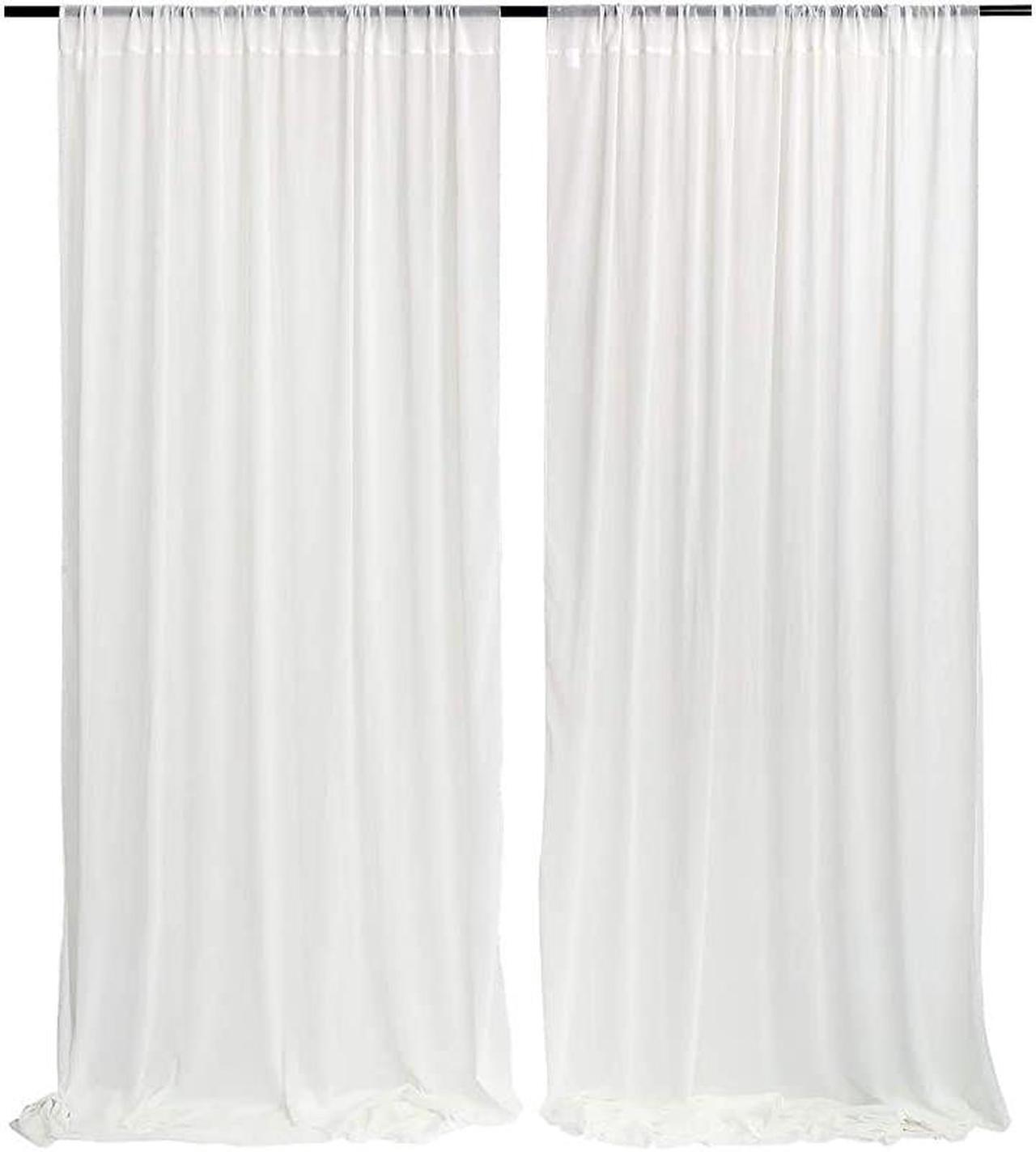Alt view image 2 of 7 - Backdrop Curtain Drapes for Wedding Decorations 98ft by 8ft Long Soft Chiffon Fabric Drape for Wedding Party Arch Stage Decoration