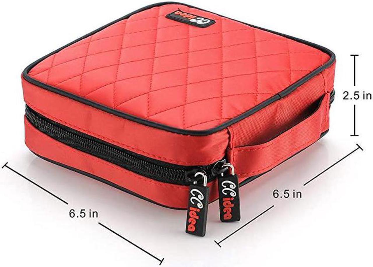 Alt view image 2 of 7 - 40 Capacity CD/DVD Case Holder Portable Disc Wallet Storage Binder Nylon Cd Bag(Red) Specials