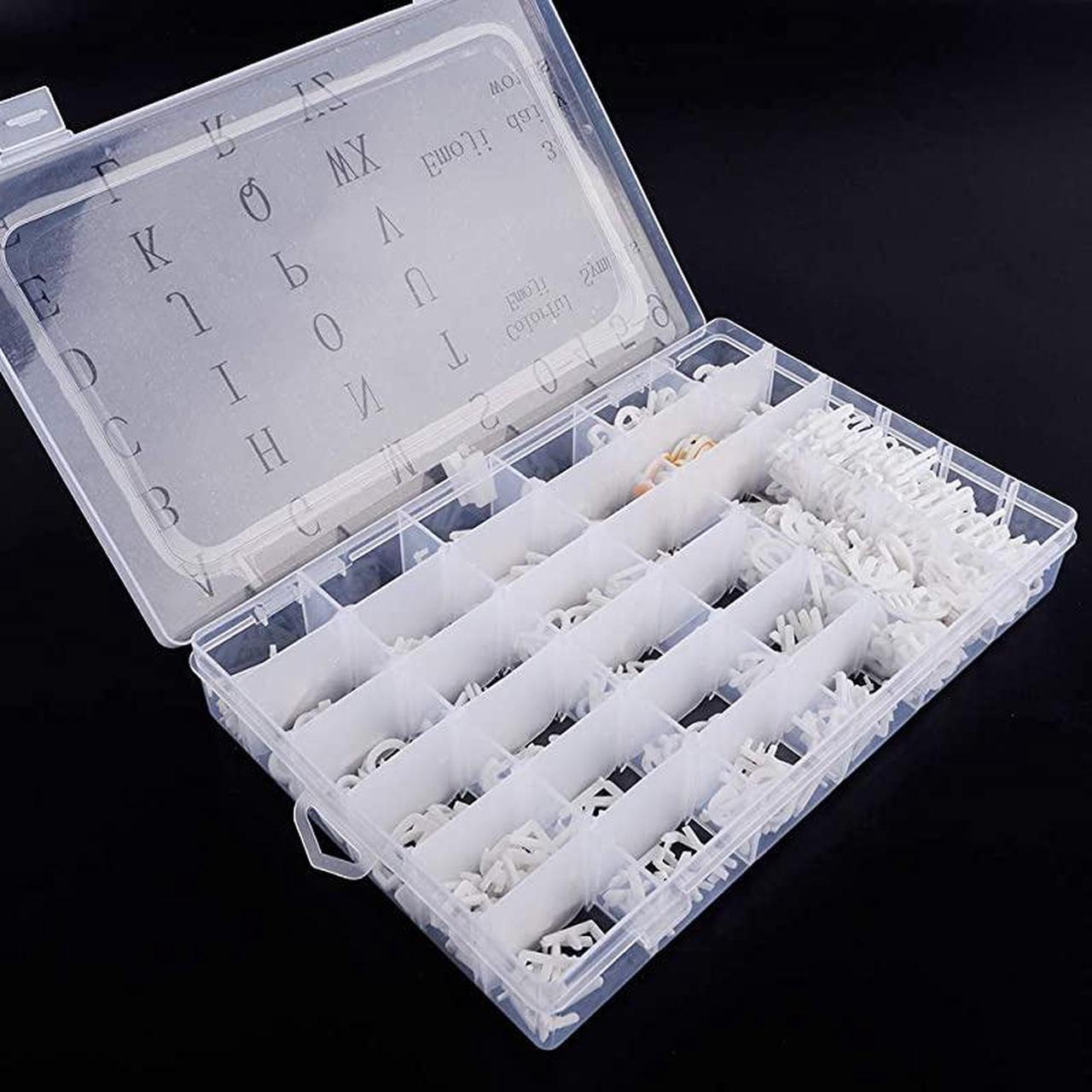 Alt view image 2 of 7 - Board s, 558 PRE-Cut Characters (3/4 and 1 Inch, White) in Organizer Box