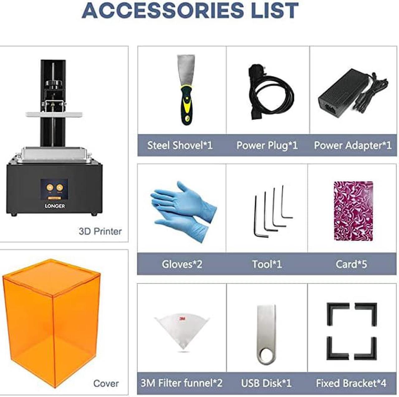 Alt view image 6 of 7 - Orange 30 3D Printer Upgraded Resin SLA 3D Printer with 2K HighResolution Parallel LED Lighting 472x268x669 Large Printing Size Offline Printing