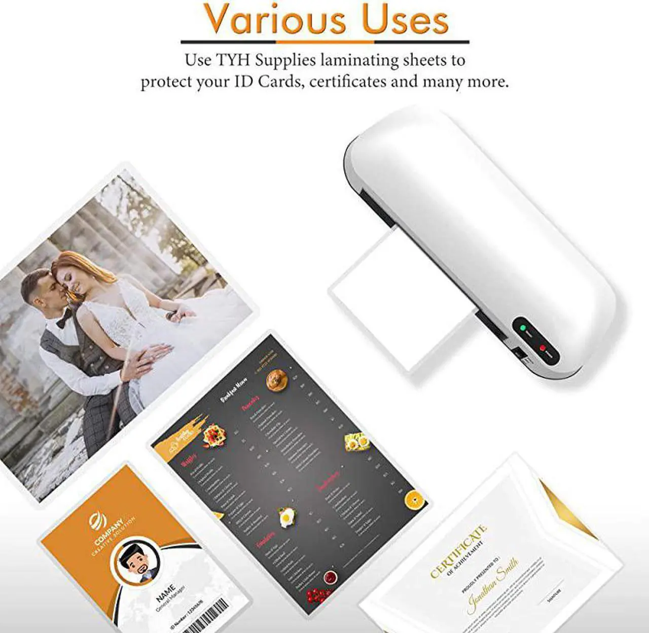 Alt view image 7 of 7 - 100Pack 4 x 6 Inch 5 Mil Clear Hot Glossy Thermal Laminating Pouches Lamination Sheet Laminator Pockets