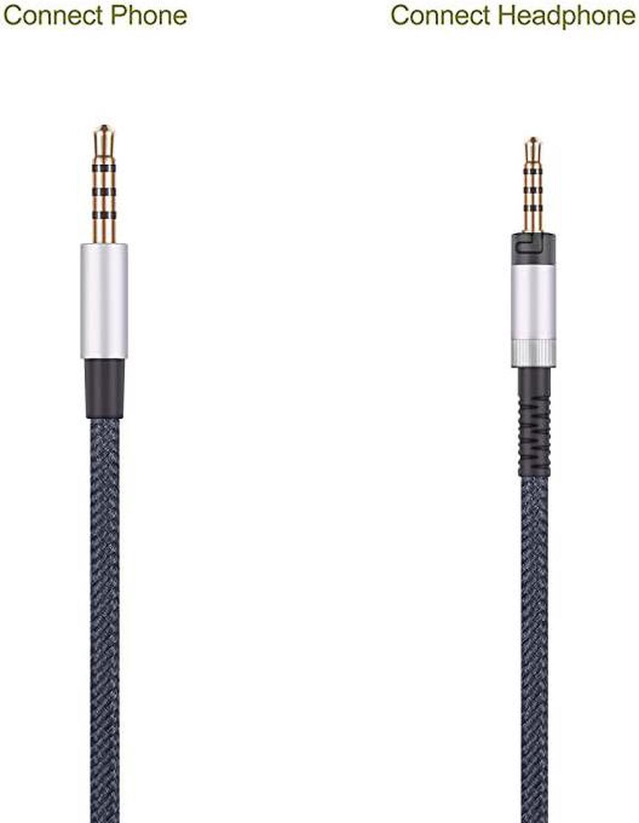 Alt view image 3 of 6 - Replacement Cable with in-Line Mic Remote Volume Control Compatible with Sennheiser HD4.40, HD 4.40 BT, HD4.50, HD 4.50 BTNC, HD4.30i, HD4.30G Headphone and Compatible with iPhone iPod iPad