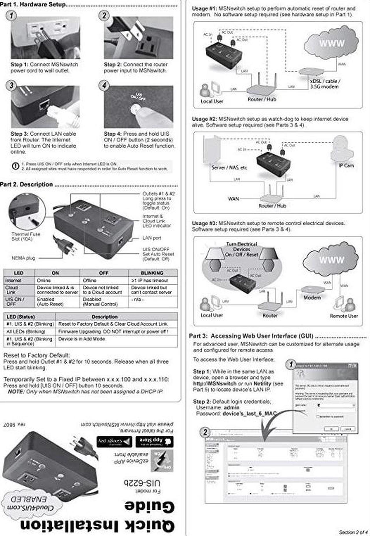 Alt view image 7 of 7 - Internet Enabled IP Remote Power Switch with Reboot Control via Smartphone App Cloud Service Web Browser Skype or Hangouts 2 Independent AC Power Outlets Model 622B