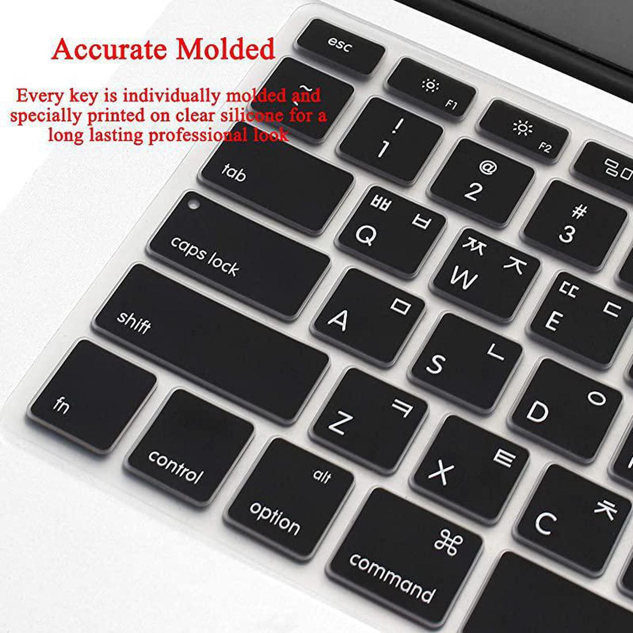 Alt view image 3 of 7 - Language Silicone Keyboard Cover for Old Version MacBook Air 13 MacBook Pro 13 15 17DO NOT fit for Mac Air Released in 20182020 Mac Pro Released After 2016 Ultra Thin Keyboard Skin