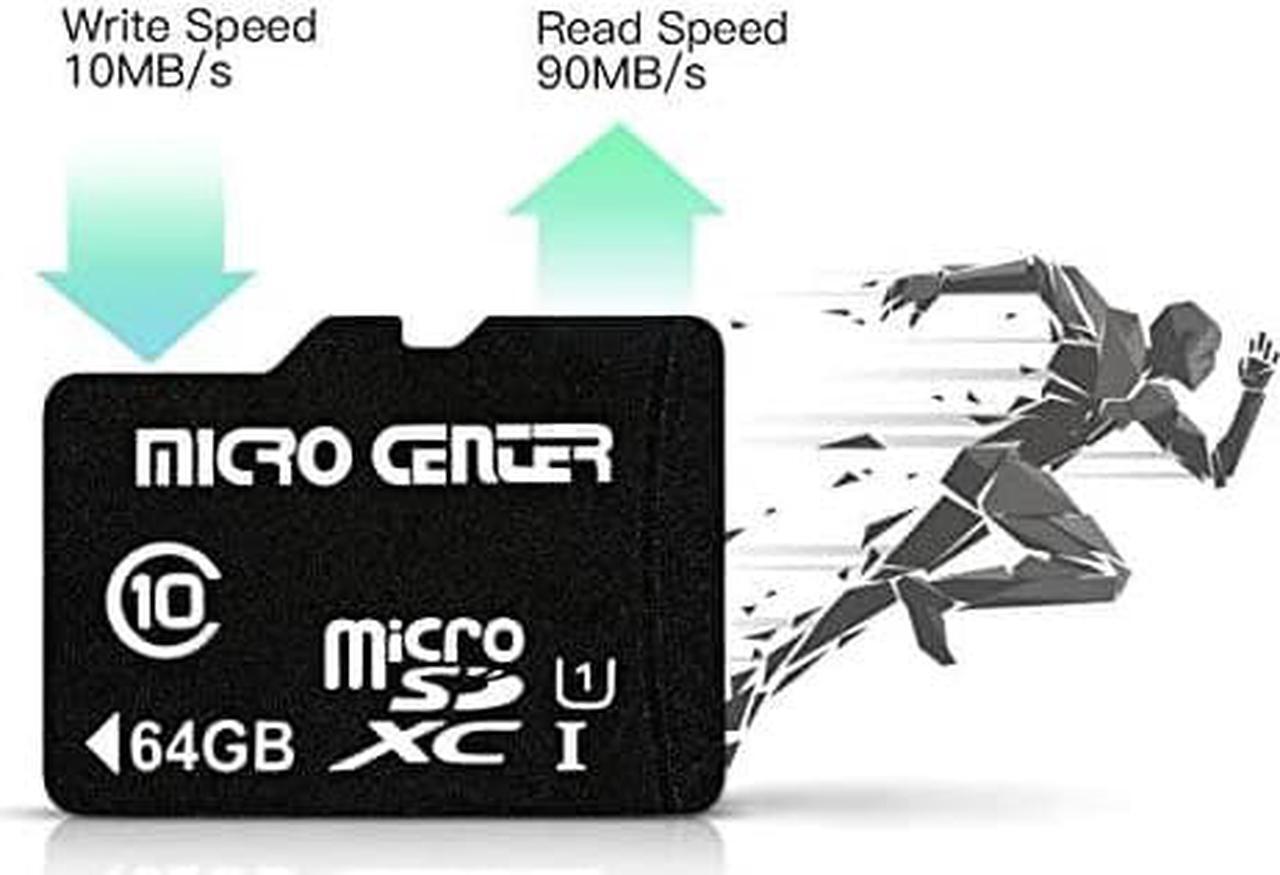 Alt view image 3 of 7 - Center 64GB Class 10 SDXC Flash Memory Card with Adapter for Mobile Device Memory Cell Phone Tablet Drone5 Pack