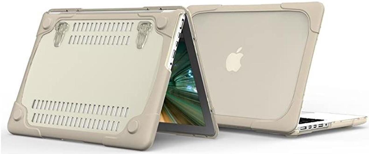 Alt view image 5 of 7 - Compatible with MacBook Air 11 Inch Kickstand Case  2 in 1 Rubberized Hard Plastic Case Cover Shock Proof Matt Protective Case for Laptop MacBook Air 116 Inch A1370A1465 Gray