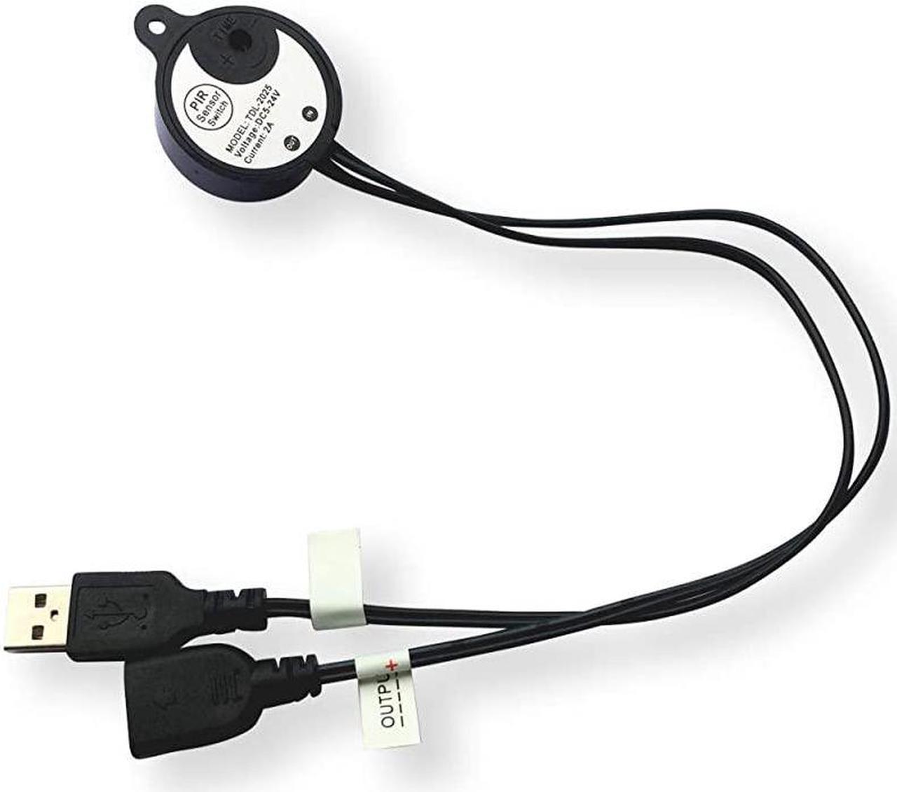 Alt view image 3 of 5 - 5V DC1224V 2A PIR Motion Activated Mini Body PIR Sensor Switch with Interface Cable for LED Strip Automatic Light Security Camera Pet Monitoring With Light Sensor black