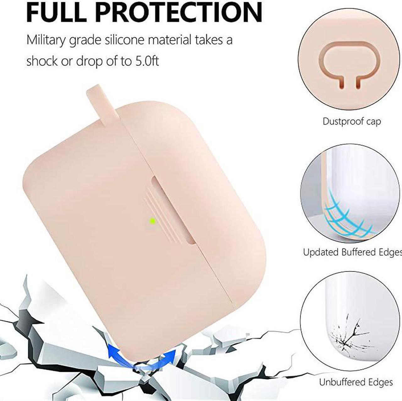 Alt view image 3 of 7 - Case for Airpods Pro  Airpod Pro Case Cover for Apple AirPods Pro Wireless Charging Case Cute Air Pods 3 Case Silicone Protective Accessories KeychainPompomStrapCividini Purple