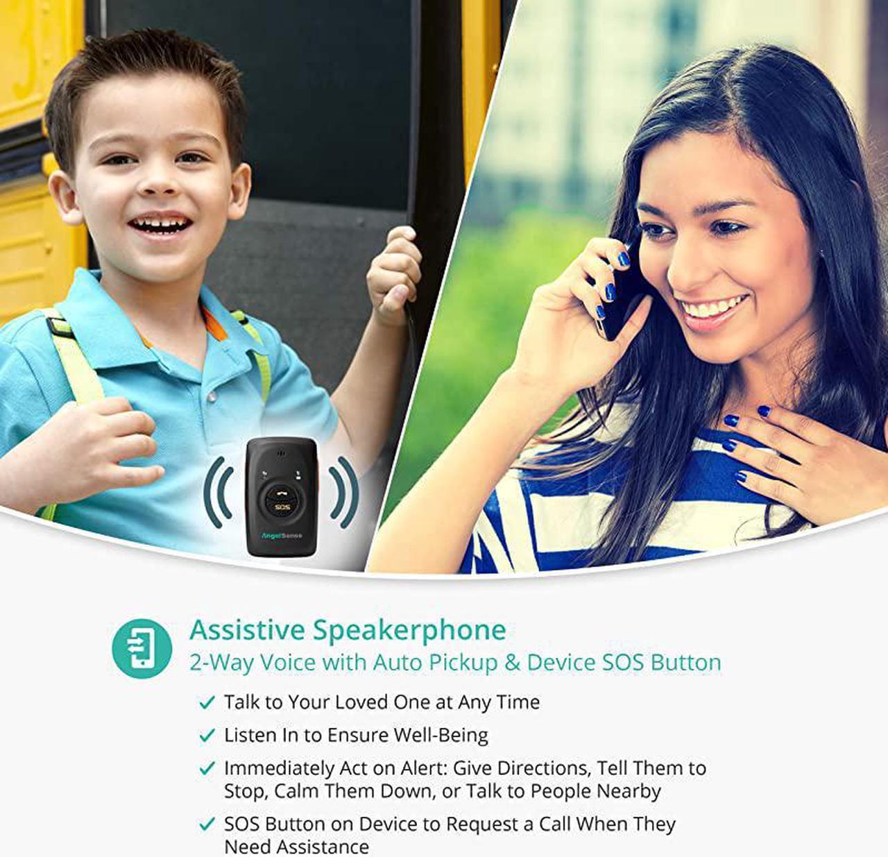 Alt view image 5 of 7 - Personal GPS Tracker for Kids Teen Autism Special Needs Elderly Dementia 2Way AutoAnswer Speakerphone SOS Button School Bus Tracking EasytoUse App