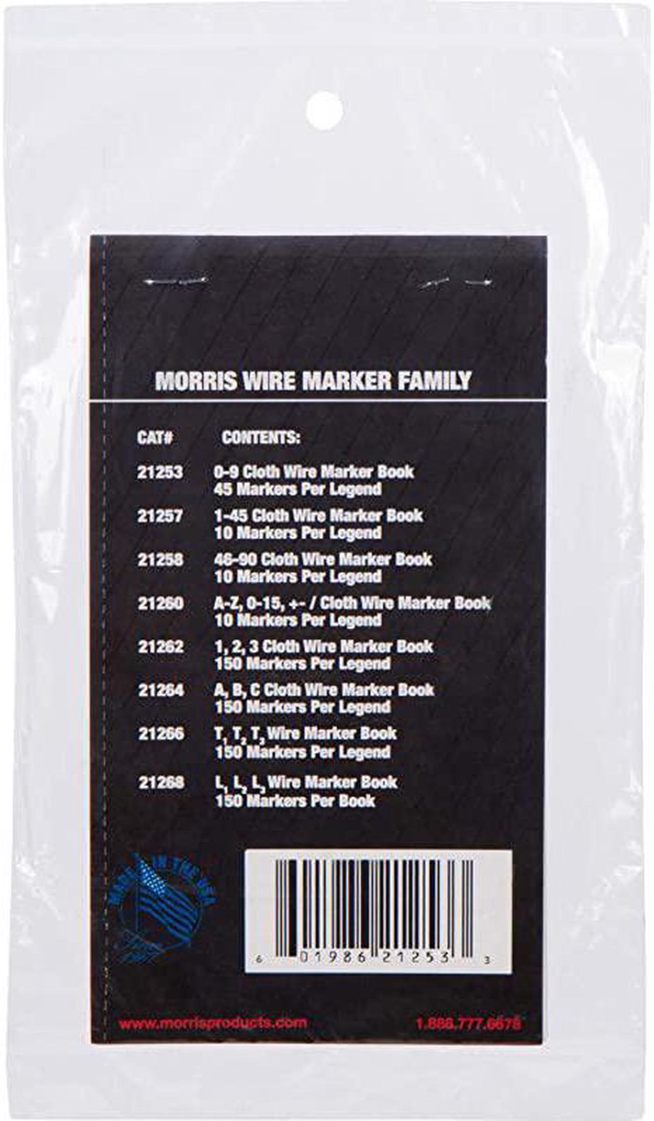 Alt view image 3 of 4 - PrePrinted Wire Marker Booklet 123 Standard Marking 150 Markers Per Legend For Cable Hook Ups Oil Water Abrasion Resistant SelfAdhesive Cloth Material 1 Count