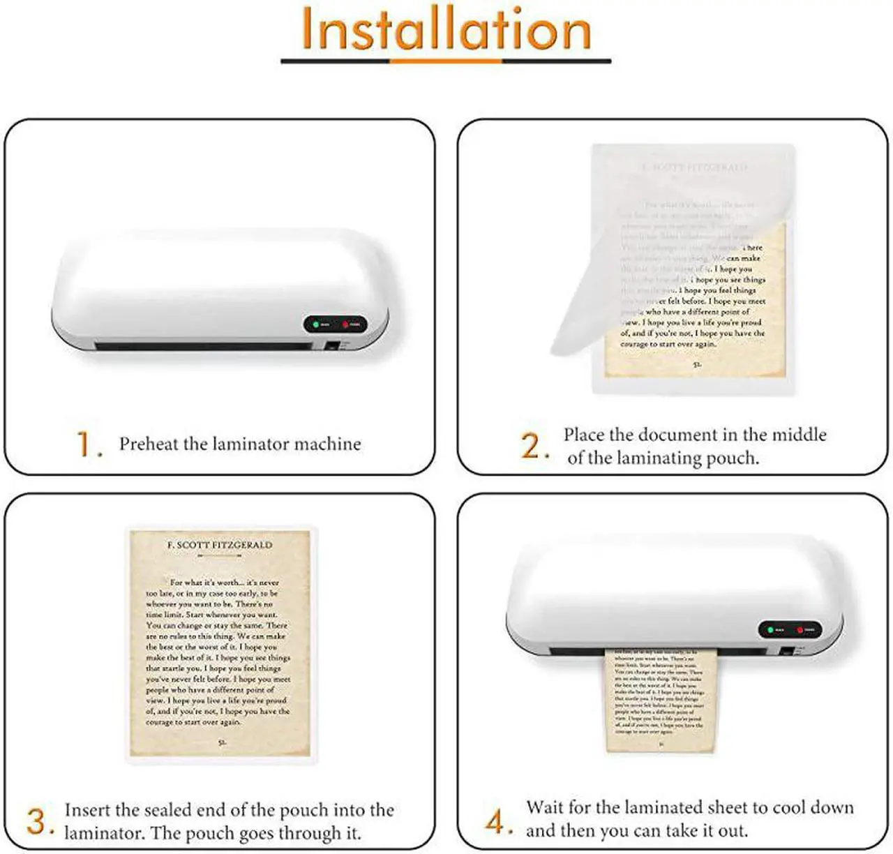 Alt view image 5 of 7 - 100Pack 4 x 6 Inch 5 Mil Clear Hot Glossy Thermal Laminating Pouches Lamination Sheet Laminator Pockets