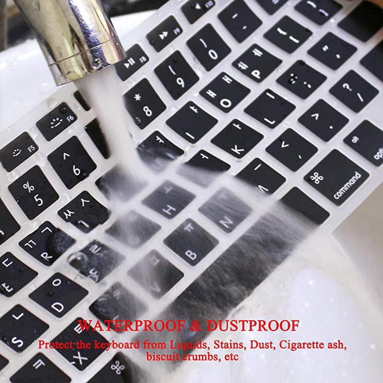 Alt view image 6 of 7 - Language Silicone Keyboard Cover for Old Version MacBook Air 13 MacBook Pro 13 15 17DO NOT fit for Mac Air Released in 20182020 Mac Pro Released After 2016 Ultra Thin Keyboard Skin