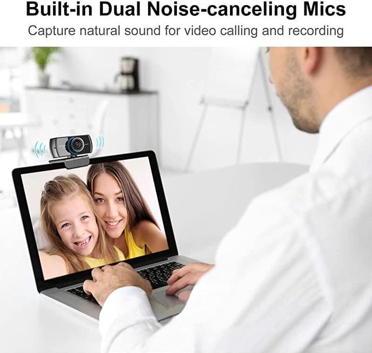 Alt view image 6 of 7 - Webcam 1080p with Microphone, USB Webcam for Desktop, Computer, PC,Mac, Laptop Video Conferencing, Recording and Streaming, Plug And Play with Xbox, Zoom, Skype
