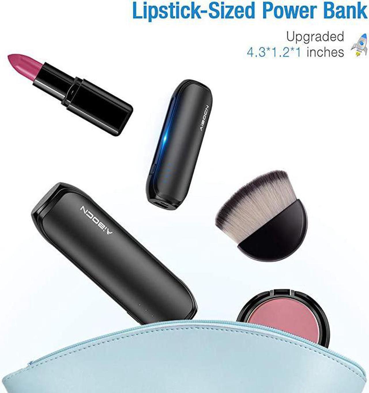 Alt view image 2 of 7 - Power Bank 6700mAh LipstickSized Portable Charger Fast Charging External Battery Pack for iPhone iPad Samsung Galaxy and More