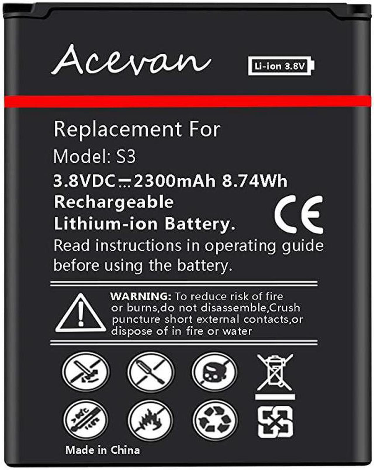 Alt view image 7 of 7 - Galaxy S3 Battery  Li-ion S3 Batteries Replacement for Samsung Galaxy S3 EB-L1G6LLU, Verizon I535, T-Mobile T999, Sprint L710, AT&T I747, R530, LTE I9305
