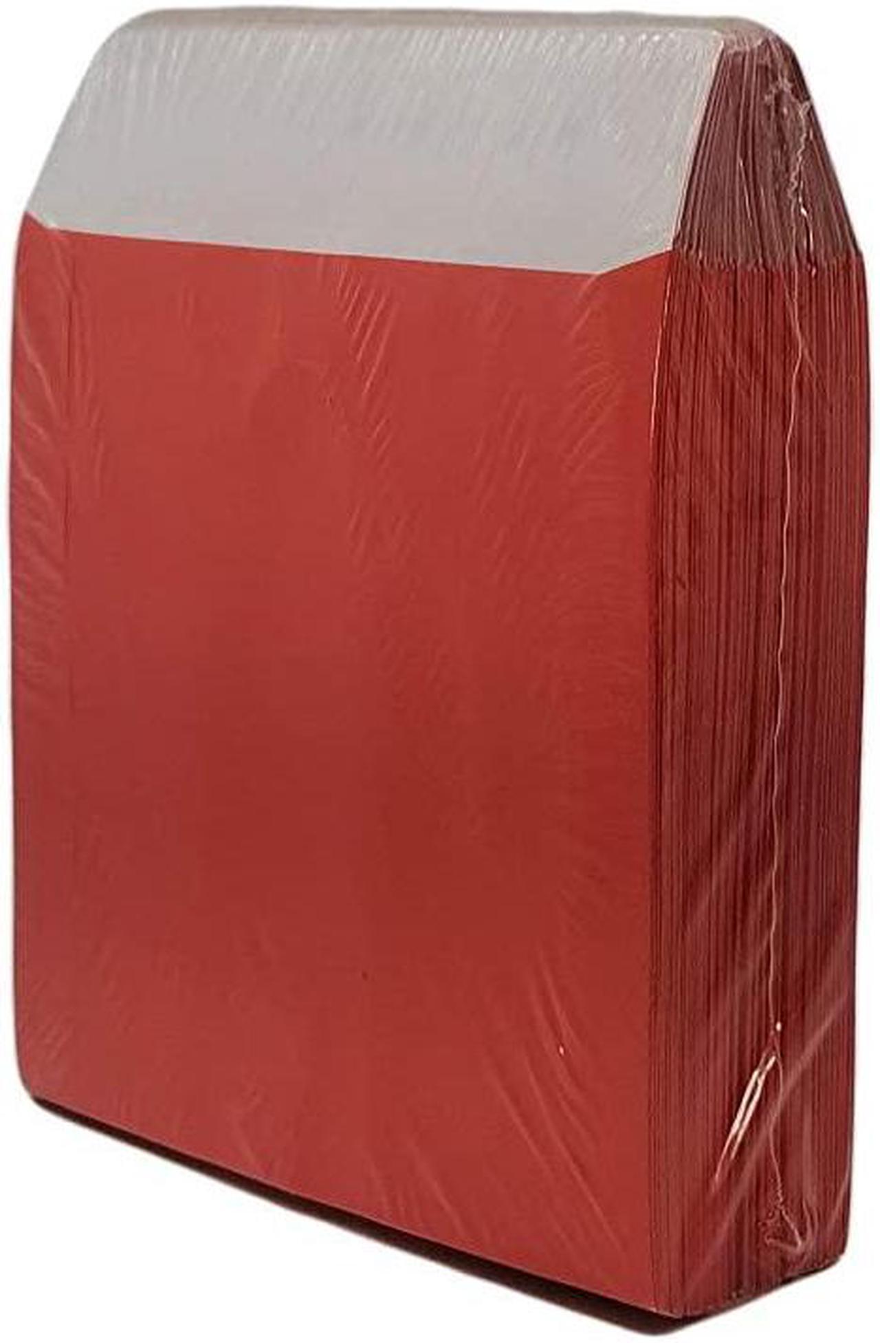 Alt view image 3 of 3 - CDSLV100RD Premium Thick Red Paper CDDVD Sleeves Envelope with Window Cut Out and Flap