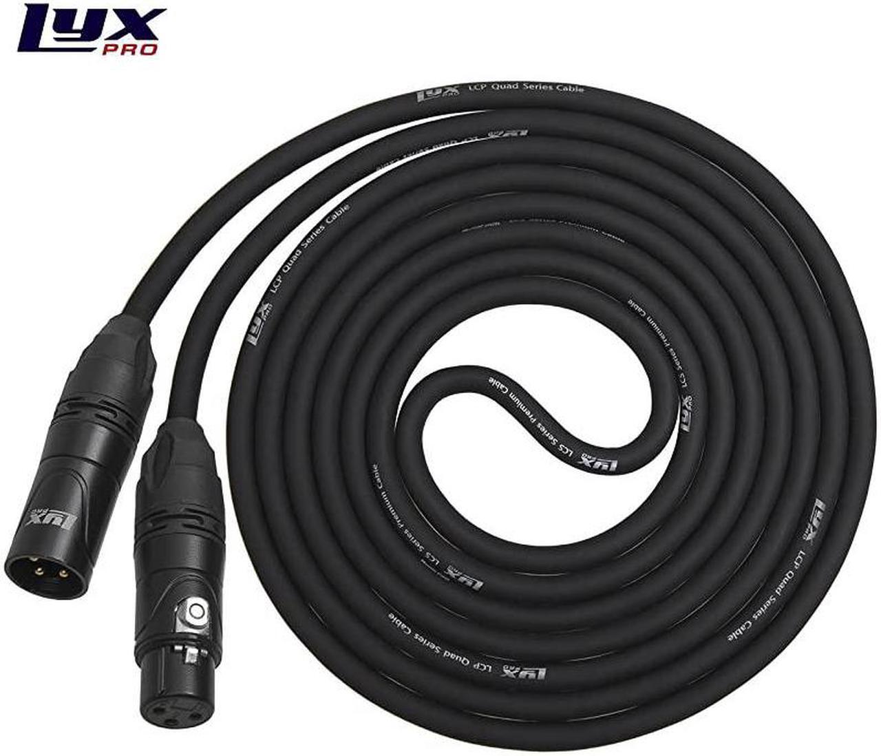 Main image of Quad Series 100 ft XLR 4Conductor Star Quad Balanced Microphone Cable for High End Quality and Sound Clarity Extreme Low Noise Black