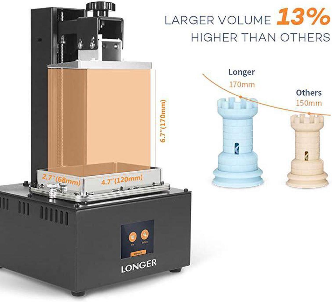 Alt view image 3 of 7 - Orange 30 3D Printer Upgraded Resin SLA 3D Printer with 2K HighResolution Parallel LED Lighting 472x268x669 Large Printing Size Offline Printing