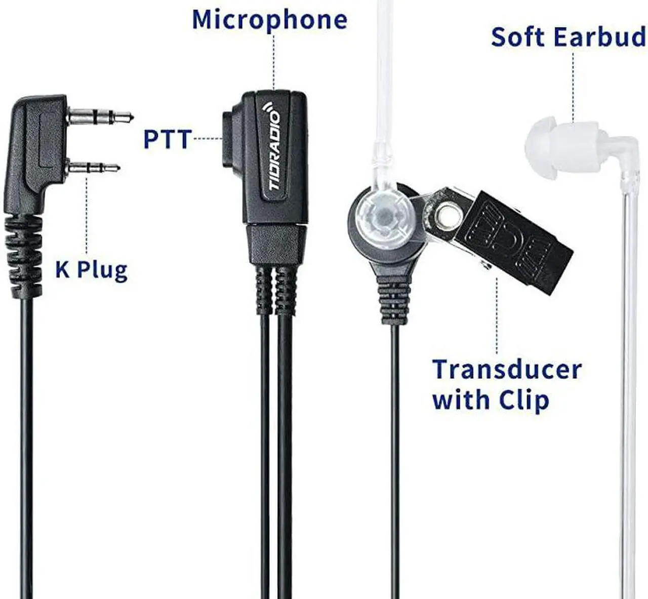 Alt view image 5 of 7 - RADIO TDV2 Two Way Radio UHF 2 Way Radios Walkie Talkies Long Range Hand Free Walkie Talkies for Adults with Secret Service Earpiece 20 Pack