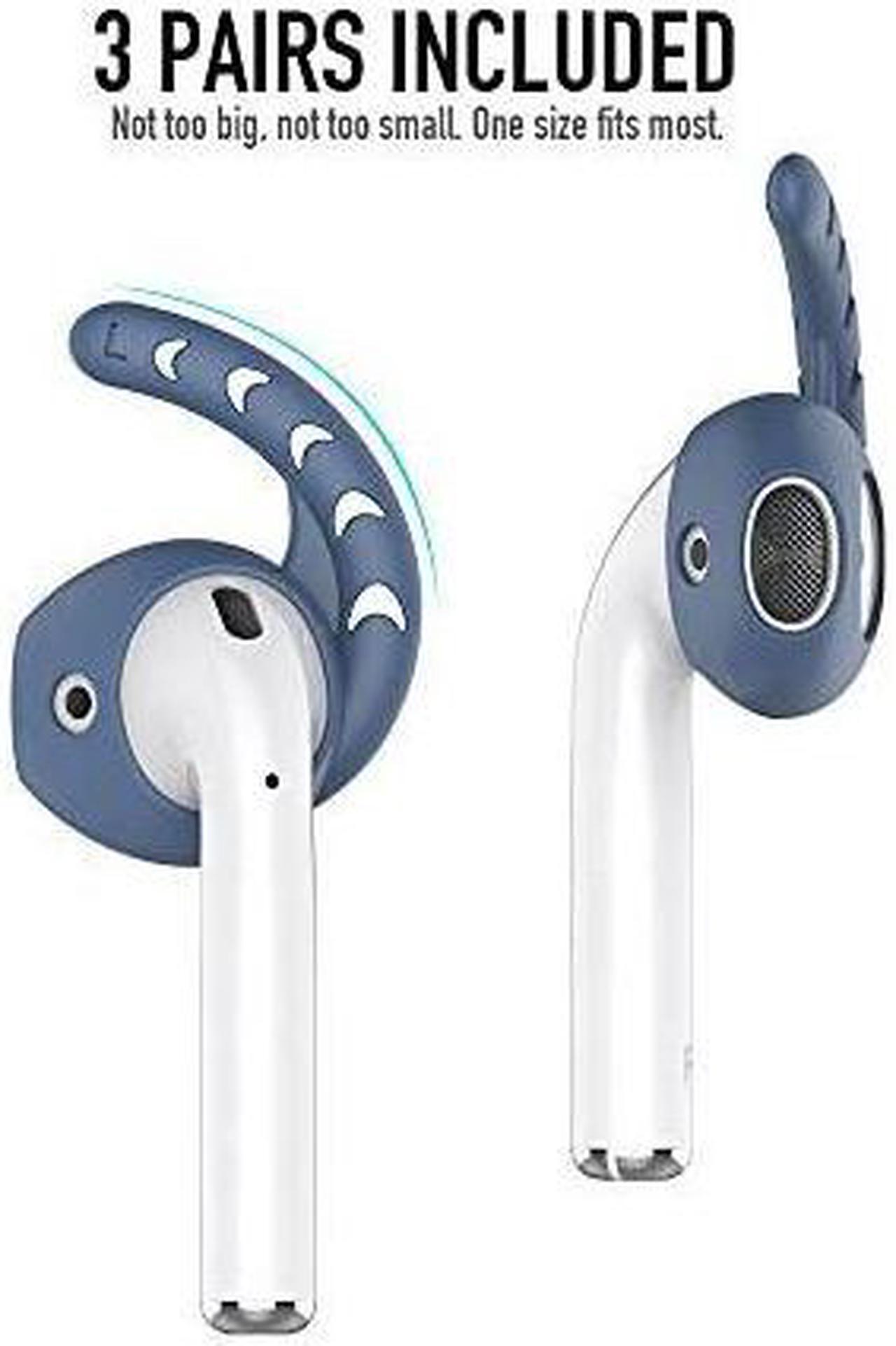 Alt view image 3 of 3 - 3 Pairs AirPods Ear Hooks Cover Silicone Accessories Compatible with Apple AirPods and EarPods Headphones(Navy Blue)