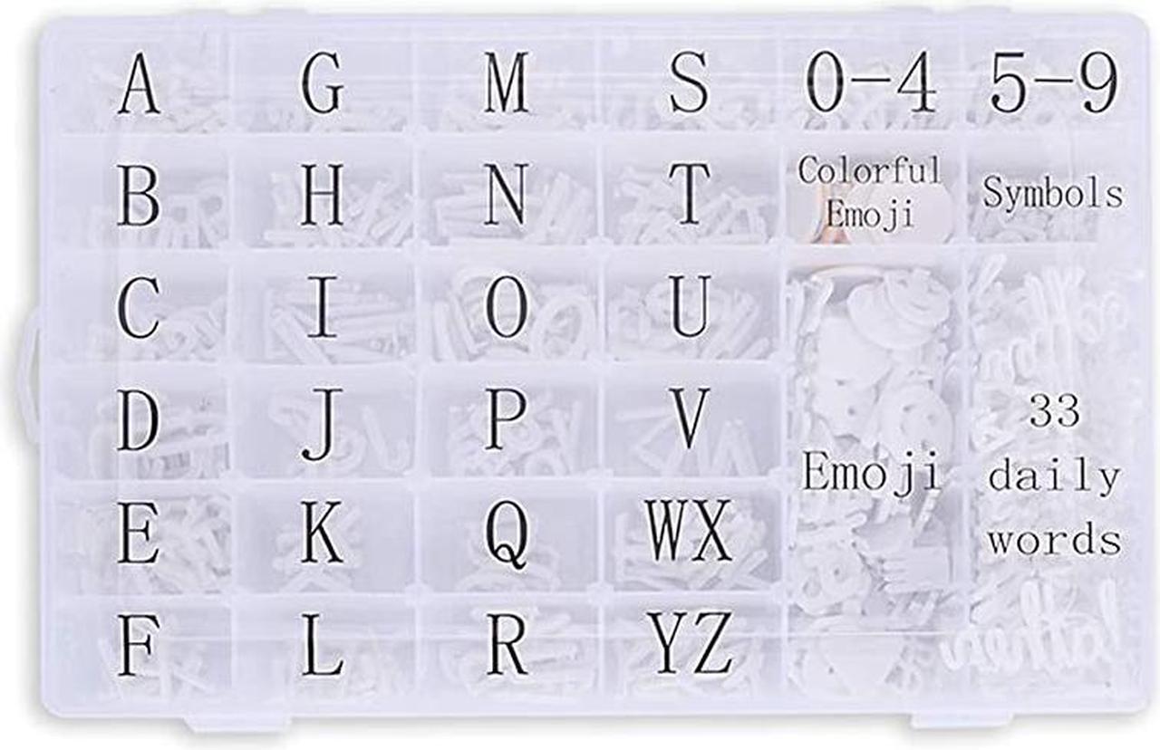 Main image of Board s, 558 PRE-Cut Characters (3/4 and 1 Inch, White) in Organizer Box