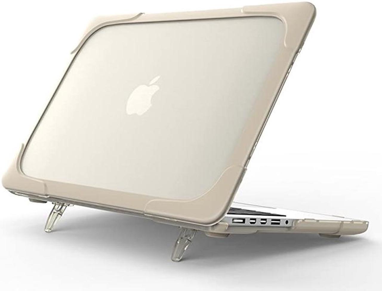 Alt view image 3 of 7 - Compatible with MacBook Air 11 Inch Kickstand Case  2 in 1 Rubberized Hard Plastic Case Cover Shock Proof Matt Protective Case for Laptop MacBook Air 116 Inch A1370A1465 Gray