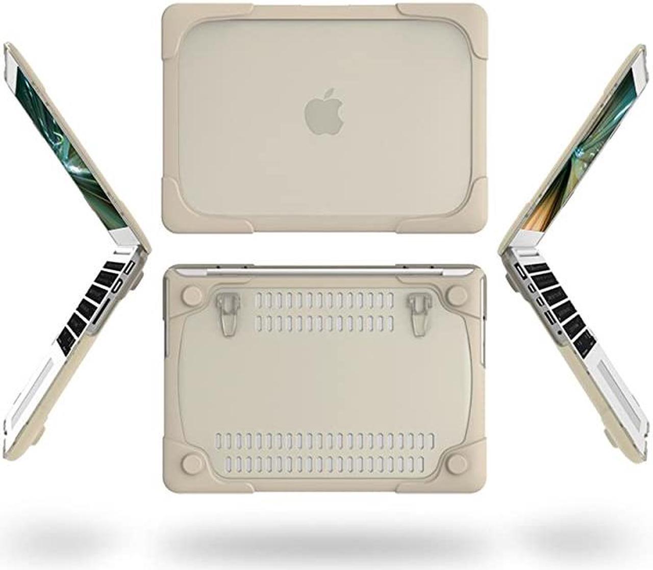 Alt view image 7 of 7 - Compatible with MacBook Air 11 Inch Kickstand Case  2 in 1 Rubberized Hard Plastic Case Cover Shock Proof Matt Protective Case for Laptop MacBook Air 116 Inch A1370A1465 Gray