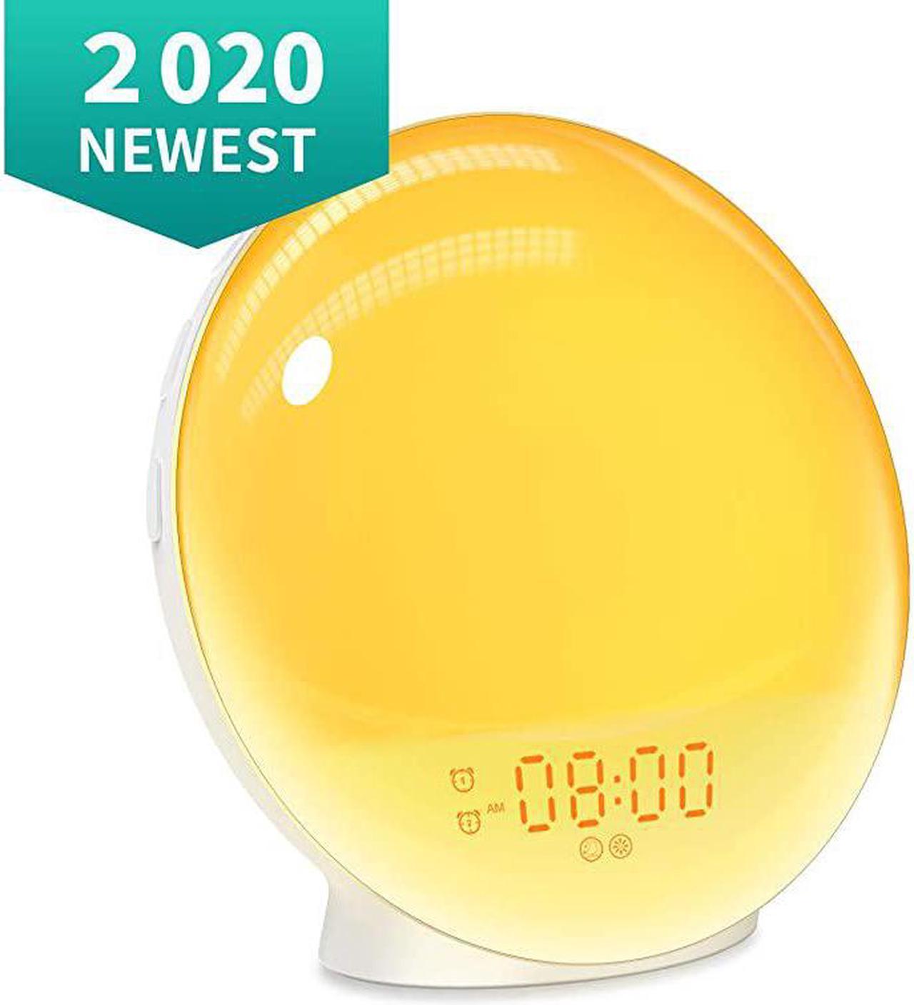 Sunrise Alarm Clock Wake up Light up Alarm Clock Sunrise  Wake up Light Alarm Clock for Bedroom Sunlight Alarm Clock Kids Smart Digital Clock Radio Gradual Light Color Changing Dawn Simulator