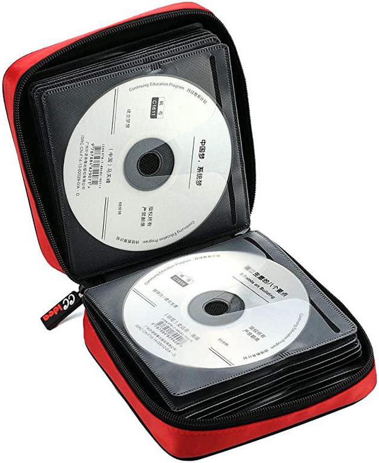 Alt view image 3 of 7 - 40 Capacity CD/DVD Case Holder Portable Disc Wallet Storage Binder Nylon Cd Bag(Red) Specials