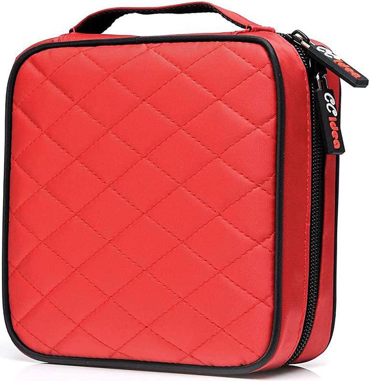 Alt view image 5 of 7 - 40 Capacity CD/DVD Case Holder Portable Disc Wallet Storage Binder Nylon Cd Bag(Red) Specials